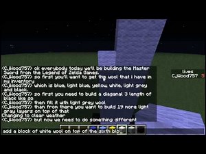 How to make a Master Sword in Minecraft.(PixelArt)