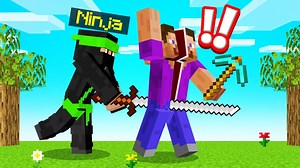 Playing A NINJA MANHUNT In MINECRAFT…