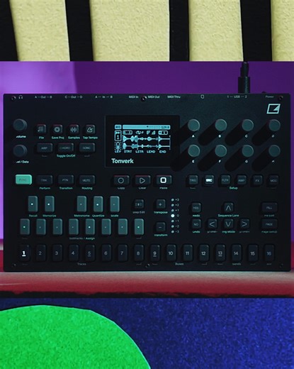 Tonverk is a machine primed for adventure. An instrument to propel you towards extraordinary music-making and boundless sound exploration. It’s packed with 16 tracks of all kinds, ready for polyphony, sampling, routing, FX, and deep sequencing - plus plenty more fun features to get lost in. All in one special box. | Elektron