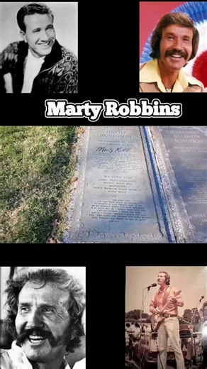 The Grave of Country and Western singer Marty Robbins at Woodlawn Memorial Park in Nashville, TN.