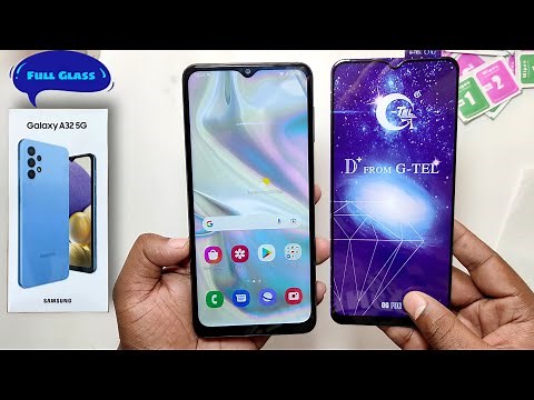 Samsung A32 Full Tempered Glass Protector Install || Anti Fingerprint Screen Protector, Gaming Glass