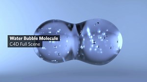 Water Bubble Molecule C4D Scene