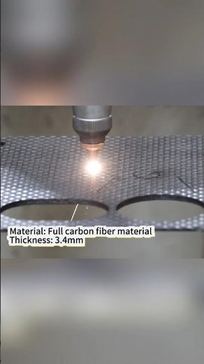 3.4mm Carbon Fiber Laser Cutting | Precision Fiber Laser Processing⚡