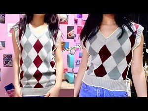 how to crop + downsize a sweater vest