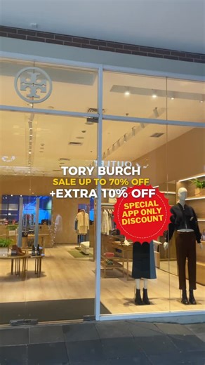 Summarecon Villaggio Outlets on Instagram: "A Tory Burch moment. SALE up to 70% OFF Additional 10% OFF with the Villaggio Privilege Club app Download the app now! — Nikmati SALE hingga 70% OFF, plus tambahan 10% OFF khusus pengguna Villaggio Privilege Club app Download aplikasinya sekarang! #VillaggioOutlets #SummareconVillaggioOutlets #OutletPertamadiIndonesia"