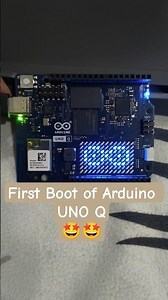 Arduino UNO Q First Boot 🤩😍 #artificialintelligence #machinelearning #electronics #iot