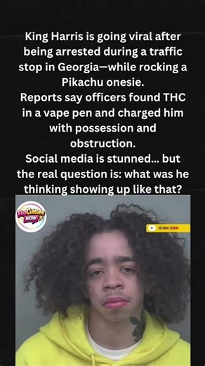 King Harris Arrested in a Pikachu Onesie #shorts #celebritynews #fyp