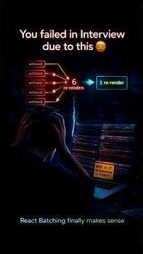 React Batching Explained Visually 🤯 #reactjs #codinginterview #anthropic #javascript