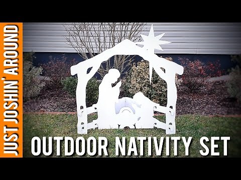 DIY Outdoor Nativity Set // Christmas Decorations // Just Joshin'Around