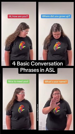 ♶ 4 ASL Convo Phrases for Beginners | Easy-to-Memorize ASL