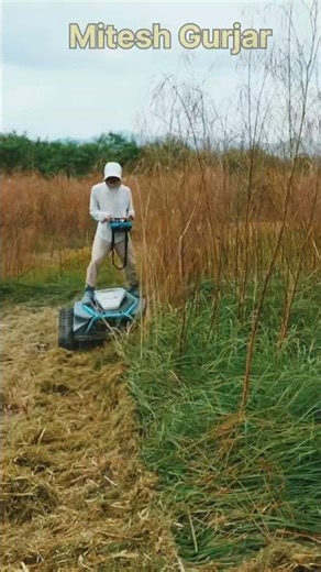 Remote Control Mower Fast Smooth Finishing Work #grasscutting #machinework #tools #farming