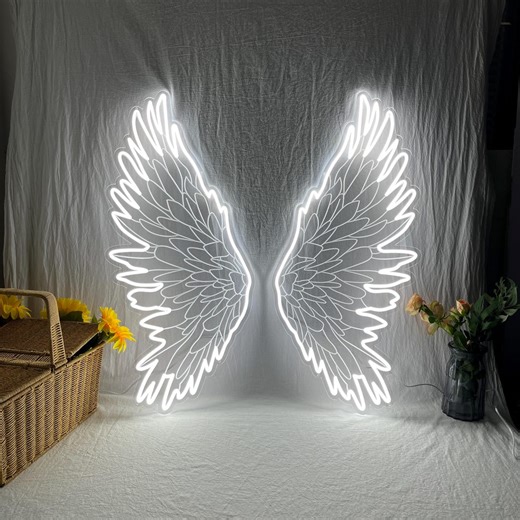 Angel Wings Neon Sign, Custom Wings LED Neon Light, Bar Event Party Wall Decor, Business Sign, Boutique Wall Art - Etsy