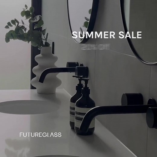 Time for a bathroom refresh? Transform your space with 20% off our luxurious Mirror Cabinets, available in a range of shapes, sizes and finishes to suit any space. Whether you're renovating or refreshing for Summer, there’s never been a better time to transform your space. ✨ Why Choose Future Glass? 🦘 Designed in Australia 🏡 Trusted in 50,000 Australian homes 🌟 Thousands of 5-star reviews 🚀 Next Day Dispatch or Click & Collect 💸 Money Back Guarantee | Future Glass Australia
