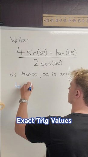 Exact Trig Values 4 marks #maths #trig #exactvalues #paper1