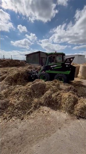 Electric Skid Steer for Daily Farm Work - Manure Handling - First Green Industries