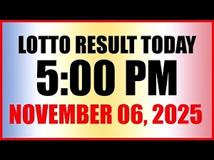 Lotto Result Today 5pm Draw November 6, 2025 Swertres EZ2 PCSO