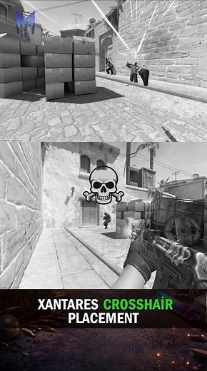 💀 İncredible crosshair placement from XANTARES 💀 #csgo #csgo #cs2overpass #counterstrike #gaming