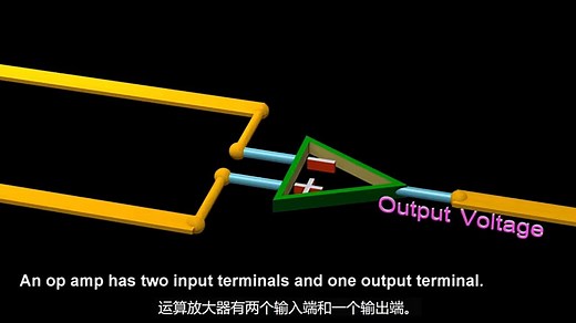 [中文]运算放大器动画模型讲解 基础 模拟电子技术 运放 Op Amp Operational Amplifier