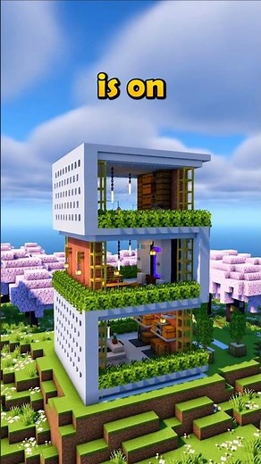 Minecraft Modern Tower House 🏡 For Build Tutorial #minecraft