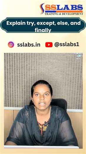 Python Interview Question 🔥 Explain try, except, else, and finally | Exception Handling | SSLABS