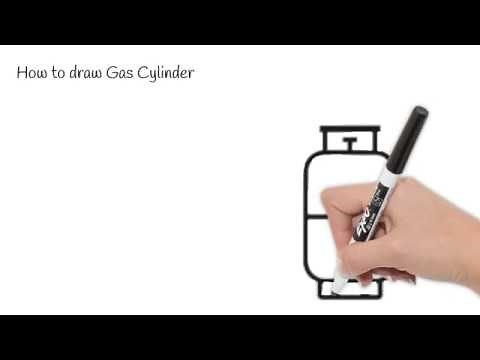 How to draw simple Gas Cylinder within 1 minute - part 99