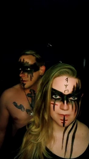 Gothic Face Paint Transformation: Tattoos and Style