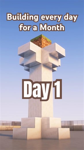 Building every day for a month #mc #minecraft #minecraftshorts #minecraftdaily #minecraftchallenge