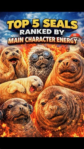 Top 5 Seals Ranked by Main Character Energy #memes #funny #funnyvideo #humor #animalmemes #seal