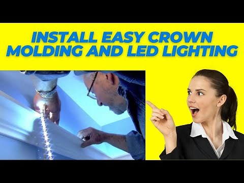 How to install foam crown molding with LED indirect strip lighting.