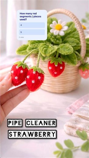 🍓 Make a Strawberry in 30 Seconds with Pipe Cleaners!