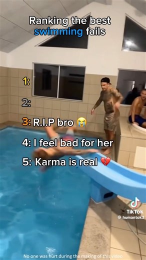 Ranking the best swimming fails 🌊 #viral #swimming #fails #fyp