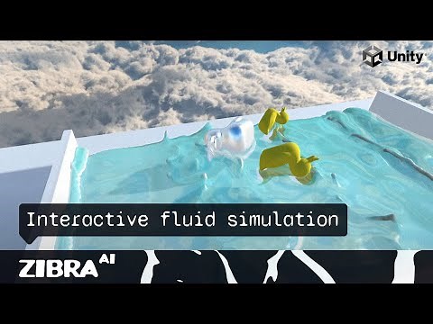 Liquid simulation Unity3D Demo.Two-way rigid to fluid coupling. Zibra Liquids