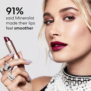 3.8K views · 66 reactions | Don’t take our word for it. 91% of people said MINERALIST Hydra-Smoothing Lipstick made their lips look smoother.* #Mineralist #CleanBeauty . . . . . *Based on 1-week clinical & consumer studies with 32 women. | bareMinerals | Facebook