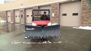 Small and mighty. Learn more about our new UTV V-Plows: http://www.snowexproducts.com/product/utv-v-plow/ | SnowEx