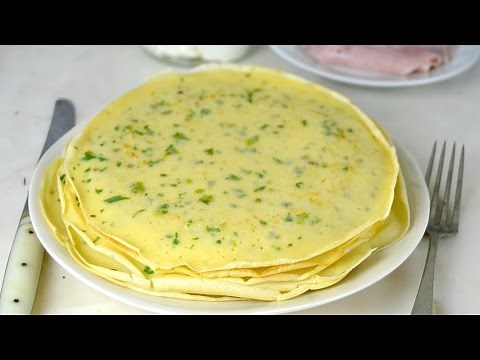 Cómo hacer crepes salados para rellenar. Receta básica