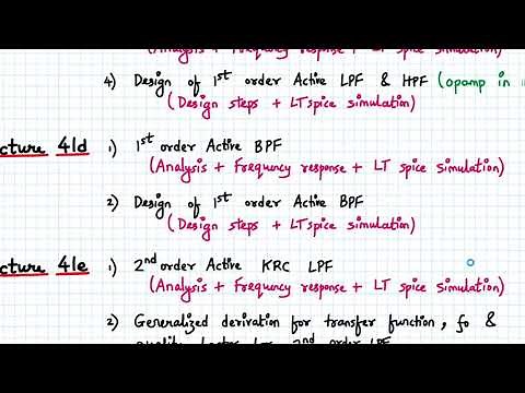Active 1st Order Band Pass filter using opamp
