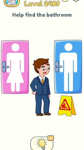 Dop 2 (Delete One Part) leval - 2489 Help find the bathroom #viralvideo​ #shorts​ @loldopshorts