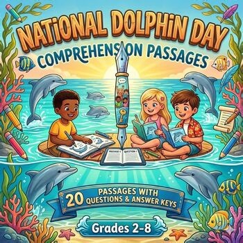 Under the Sea Reading Comprehension Pack | National Dolphin Day | Grades 2-8
