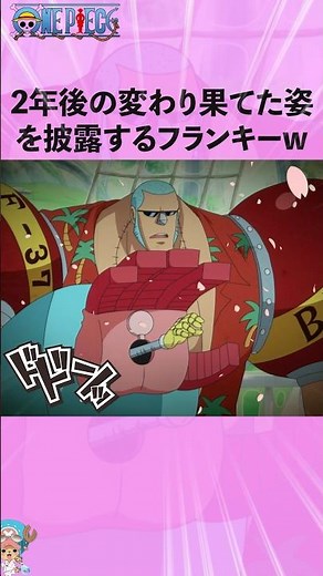 2年後の変わり果てた姿を披露するフランキーw #onepiece #ワンピース #アニメ #雑学