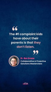 🌟 Did you know one of the biggest frustrations kids have is feeling unheard by their parents? Dr. Ross Greene is the author of The Explosive Child and creator of the Collaborative and Proactive Solutions (CPS) approach. In the engaging masterclass we recorded with Dr. Greene, we did a deep dive into why truly listening to our kids is a game-changer. He shows us how to focus on solving problems collaboratively with our kids and gives us strategies to replace power struggles with meaningful, prod