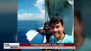 Recovery teams in India are struggling to retrieve the body of 26-year-old John Allen Chau after he was allegedly killed by a group of tribesman on an island in mid-November. "Holy Spirit, please open the hearts of the tribe to receive me," Chau wrote in one of his final journal entries that CBS News has obtained. | CBS Evening News