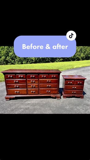 Thomasville Dresser and Nightstand Makeover | Furniture Transformation