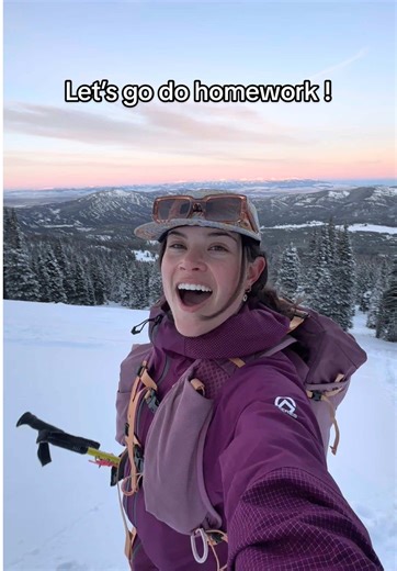 I can’t wait to do homework after class next week too!! #montana #skitok #skitiktok #skitouring #getoutside