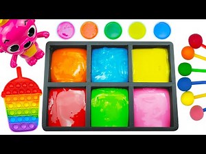 Satisfying Video DIY How To Make Rainbow Moon Sprunki Slimes & Cutting Space Candy ASMR