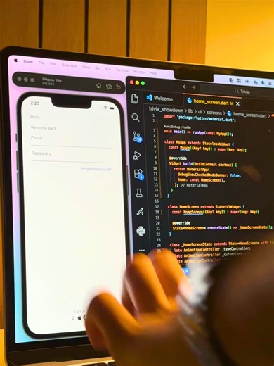 Minimal Flutter login UI 🤍 Clean or boring? 👀👇 #flutter #flutterui #uidesign #coding #fyp