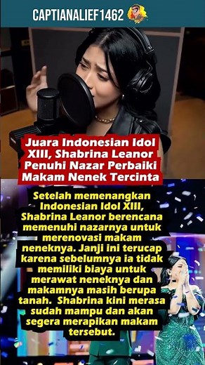 Juara Indonesian Idol XIII, Shabrina Leanor Penuhi Nazar Perbaiki Makam Nenek Tercinta