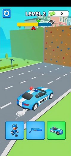 Police Car Shape Shifting Race level 2 gameplay casual games unity