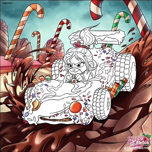 Wreck it Ralph #wreckitralph #coloring #disneymovie #disneymusic #vanelope #vanelopevonschweets #satisfying #satisfyingvideo