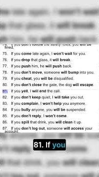 Consequences! Conditional Sentences Explained