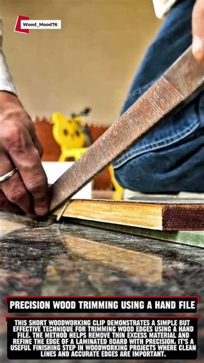 Precision Wood Trimming Using a Hand File #woodworking #woodscraft #satisfying #carpentry